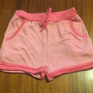 Splendid pink and white striped cotton shorts
